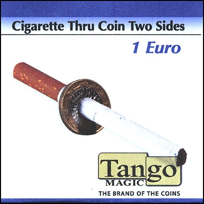 Sigaretta attraverso 1 euro moneta doppia faccia TANGO