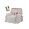 Copridivano Shabby Copripoltrona Cuori Love Made In Italy Telo Salva Divano