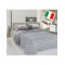Copriletto Cotone Di Piquet Estivo Primaverile Con Foglie Made In Italy