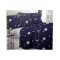 Completo Letto Matrimoniale Francese In Cotone Cielo Stellato Moon Blu Notte