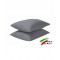 Coppia Federe Guanciale Federe Maxi Puro Cotone Made In Italy Grigio