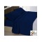 Completo Lenzuola Letto Matrimoniale Made In Italy Puro Cotone Blu