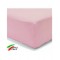 Lenzuolo Angolo Con Elastici Una Piazza E Mezza Made In Italy Percalle Di Cotone Rosa